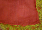 Yellow/Red Printed Tussar Silk Saree-Silk Saree-House of Taamara-House of Taamara